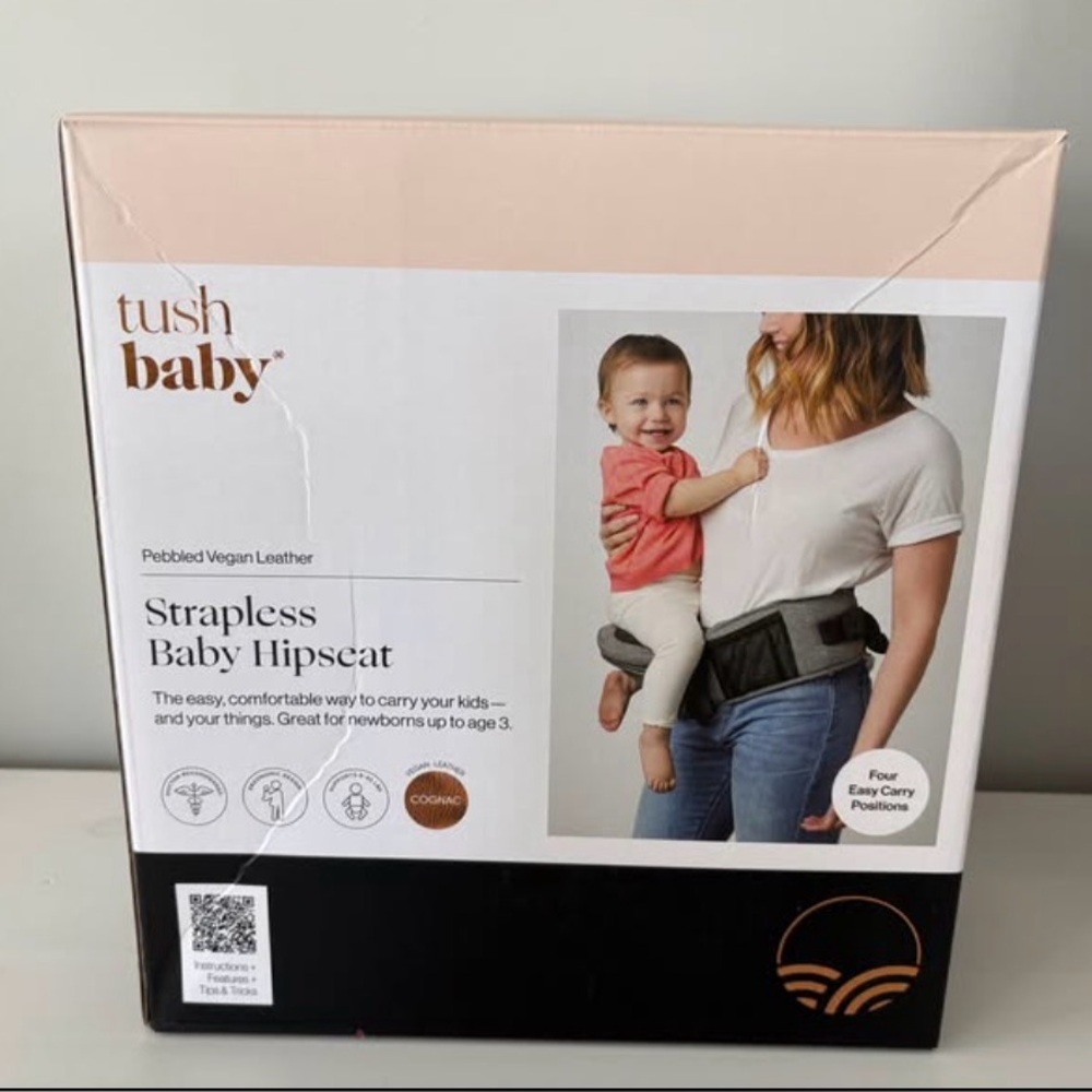 The TushBaby Hip in Cognac - Vegan Leather